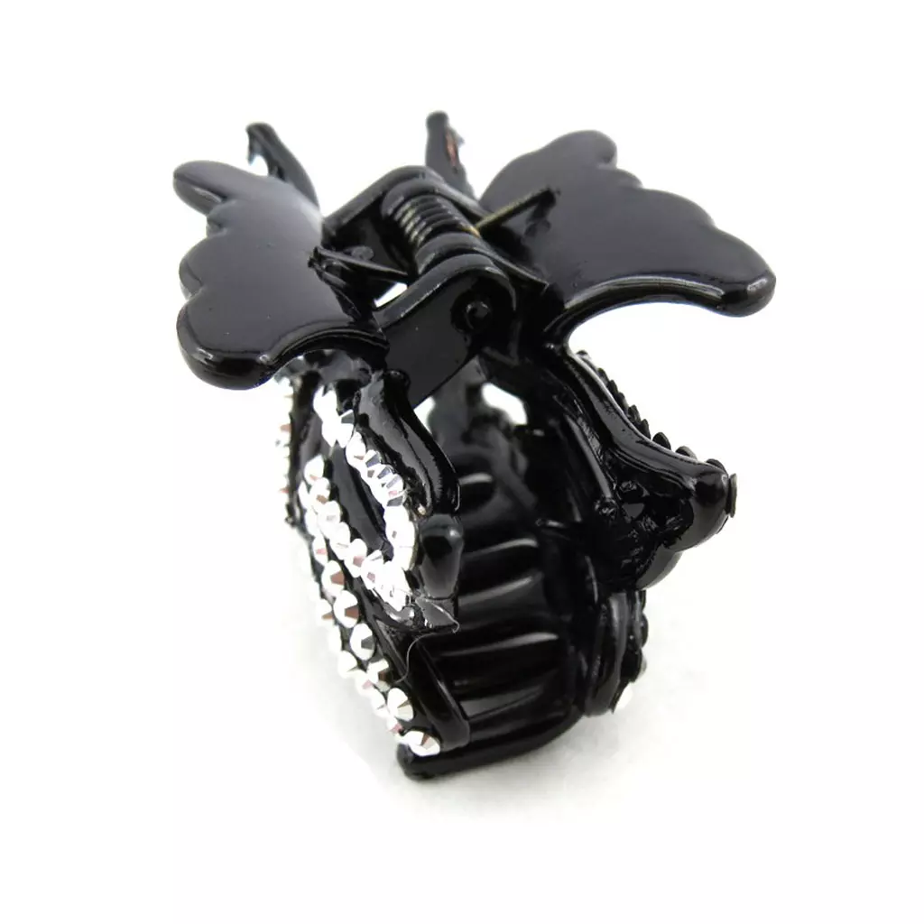 Les Trésors De Lily Pince 'Papillon' Noir Blanc 45x22 Mm [N1032]