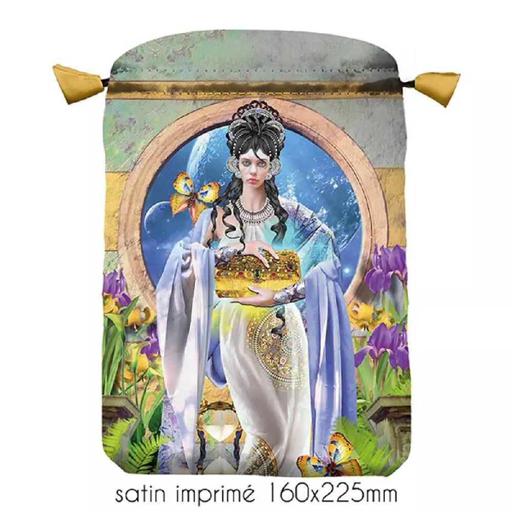 les trésors de lily Pochette tarot satin 'Apokalyspsis' multicolore 22x16 cm [A1505]