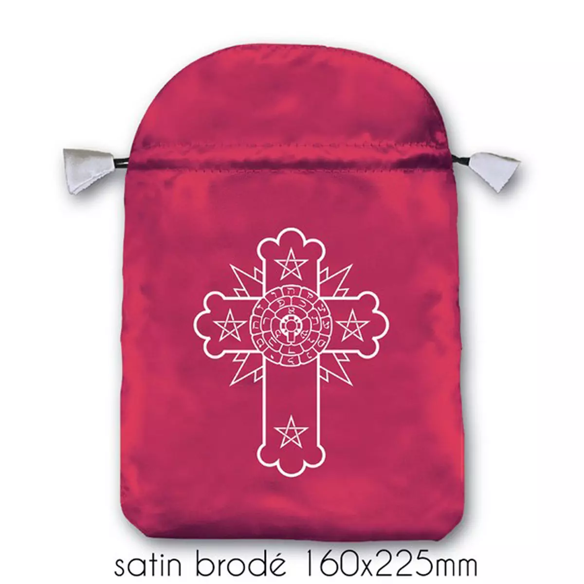 les trésors de lily Pochette tarot satin 'Rosacrucian' rosecroix 22x16 cm [A1493]