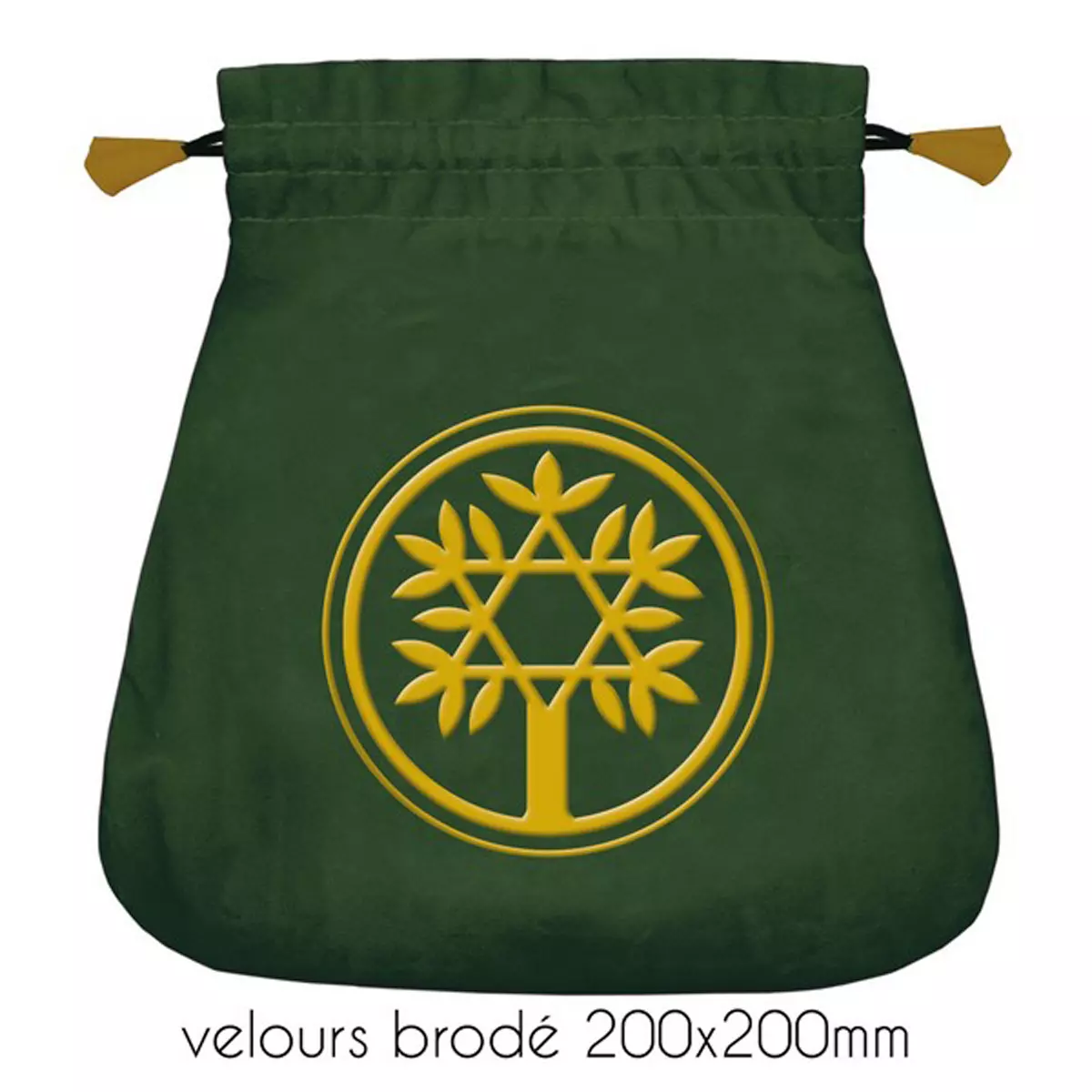 Les Trésors De Lily Pochette Tarot Velours 'Celtic Tree' Vert 20x20 Cm [A2238]