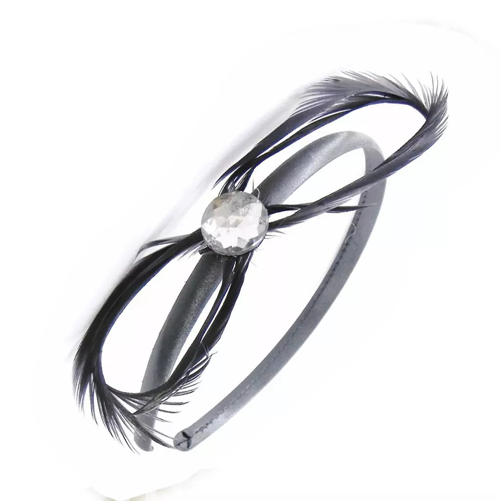 les trésors de lily Serre Tête 'Cheyennes' gris 15x5 cm [I4124]