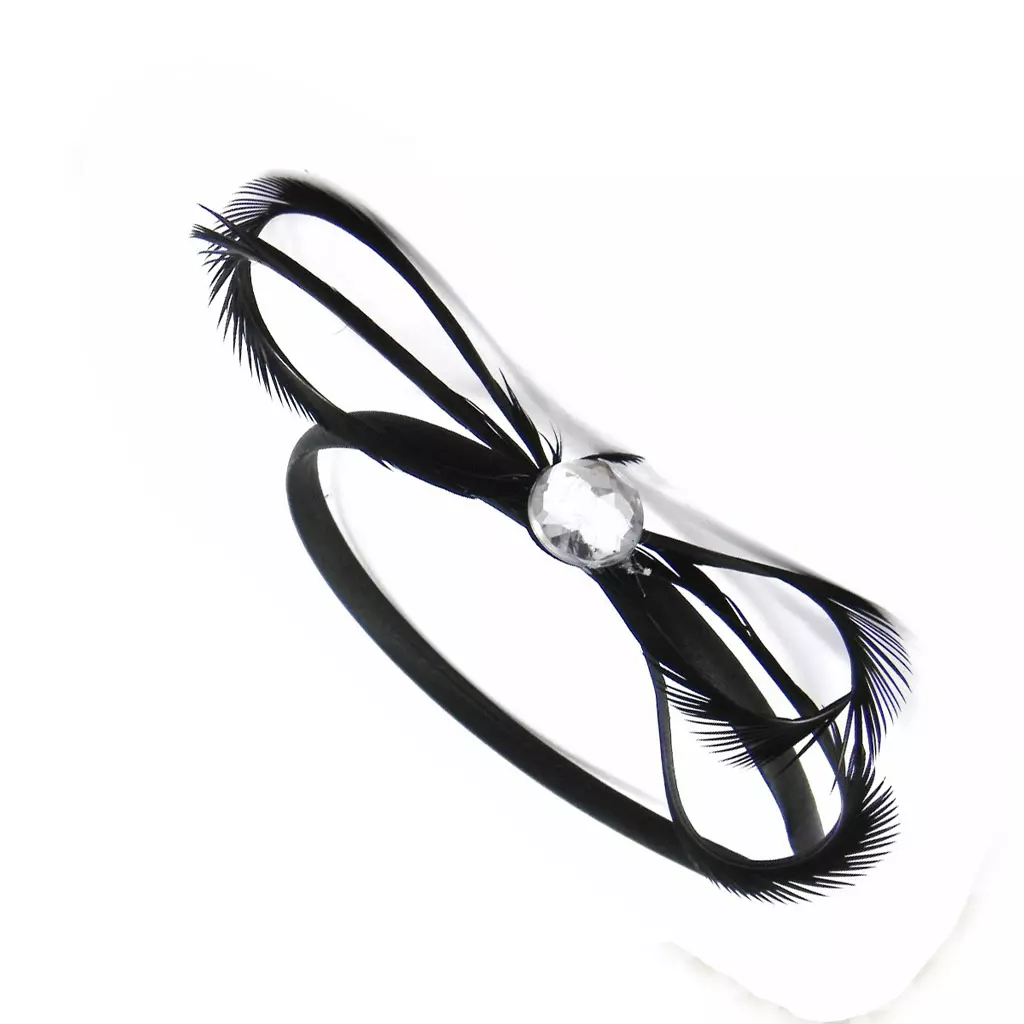 Les Trésors De Lily Serre Tête 'Cheyennes' Noir 15x5 Cm [I4125]