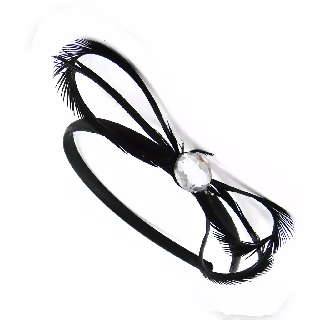 les trésors de lily Serre Tête 'Cheyennes' noir 15x5 cm [I4125]