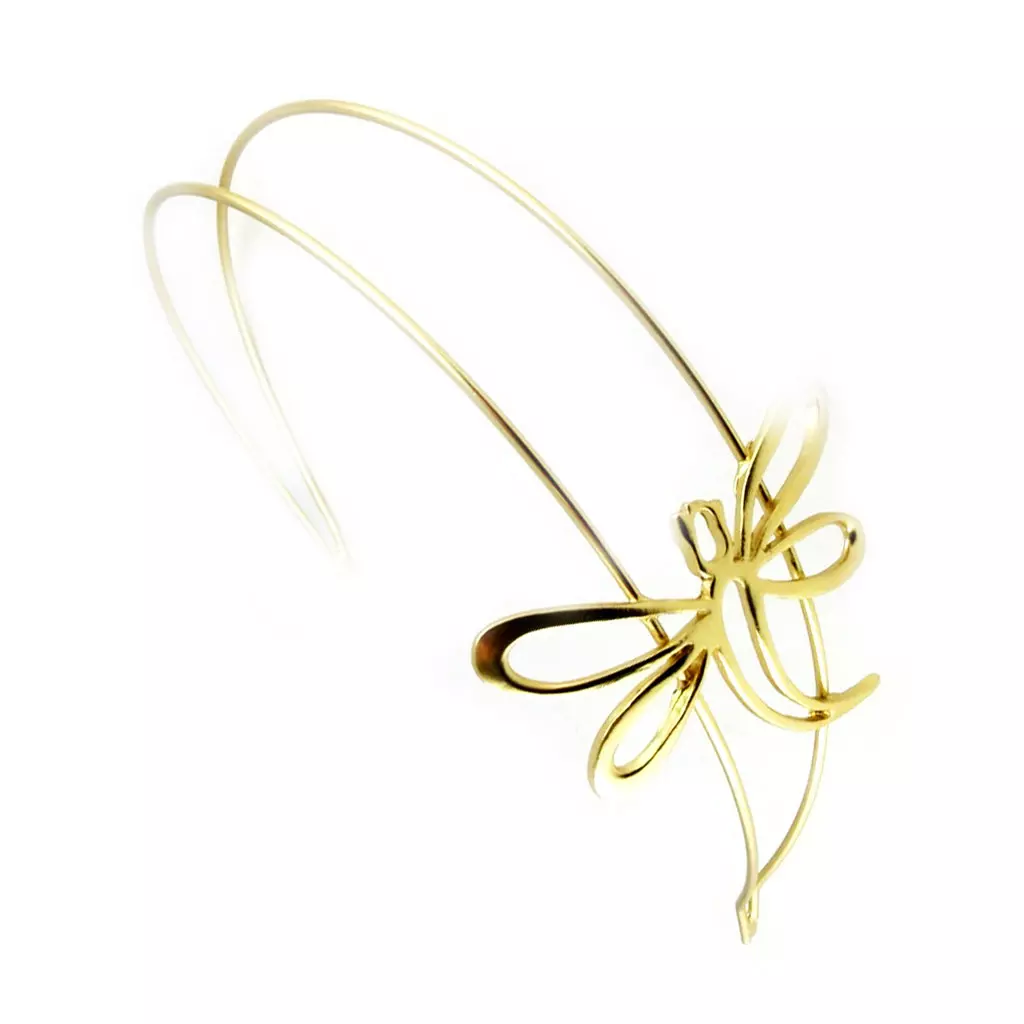 Les Trésors De Lily Serre Tête Créateur 'Libellule' Doré 65x55 Mm [L2337]