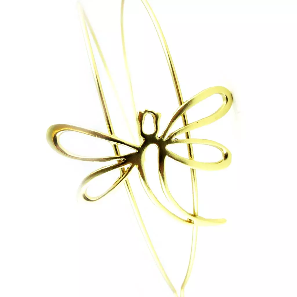 les trésors de lily Serre tête Créateur 'Libellule' doré 65x55 mm [L2337]