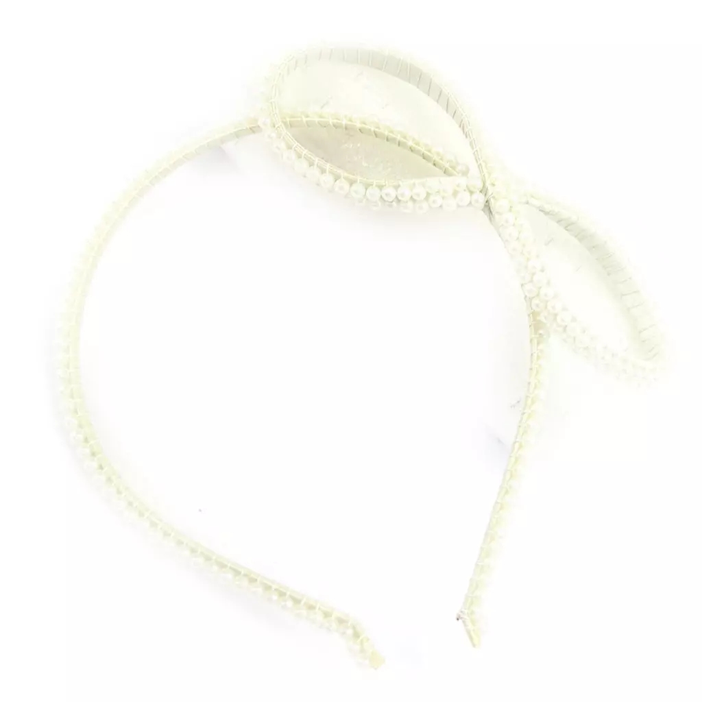 Les Trésors De Lily Serre Tête Créateur 'Perla' Blanc Ivoire 14x3 Cm (perles) [K3168]
