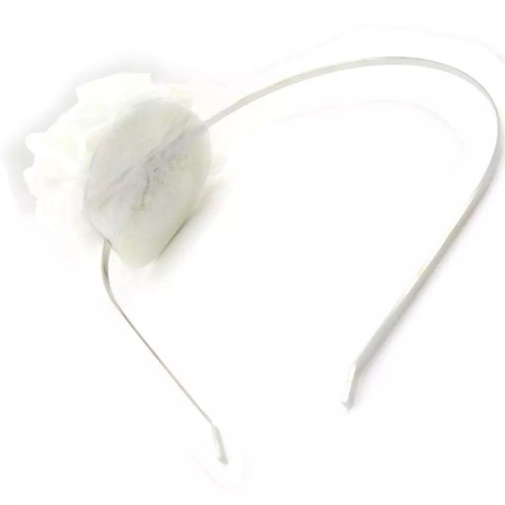 Les Trésors De Lily Serre Tête Créateur 'Pureté' Blanc 6 Cm [J0432]