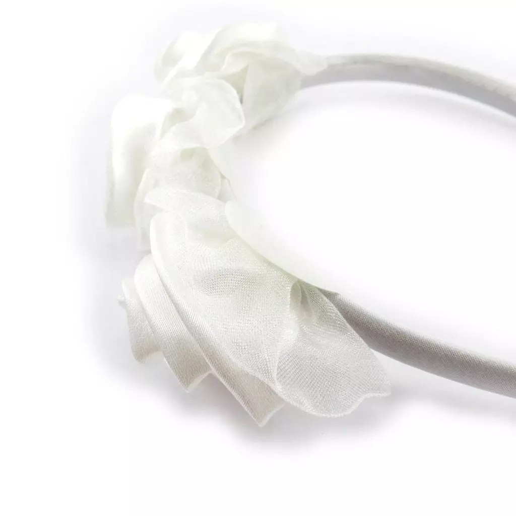 Les Trésors De Lily Serre Tête Créateur 'Pureté' Blanc Satiné 11x3 Cm [J0431]