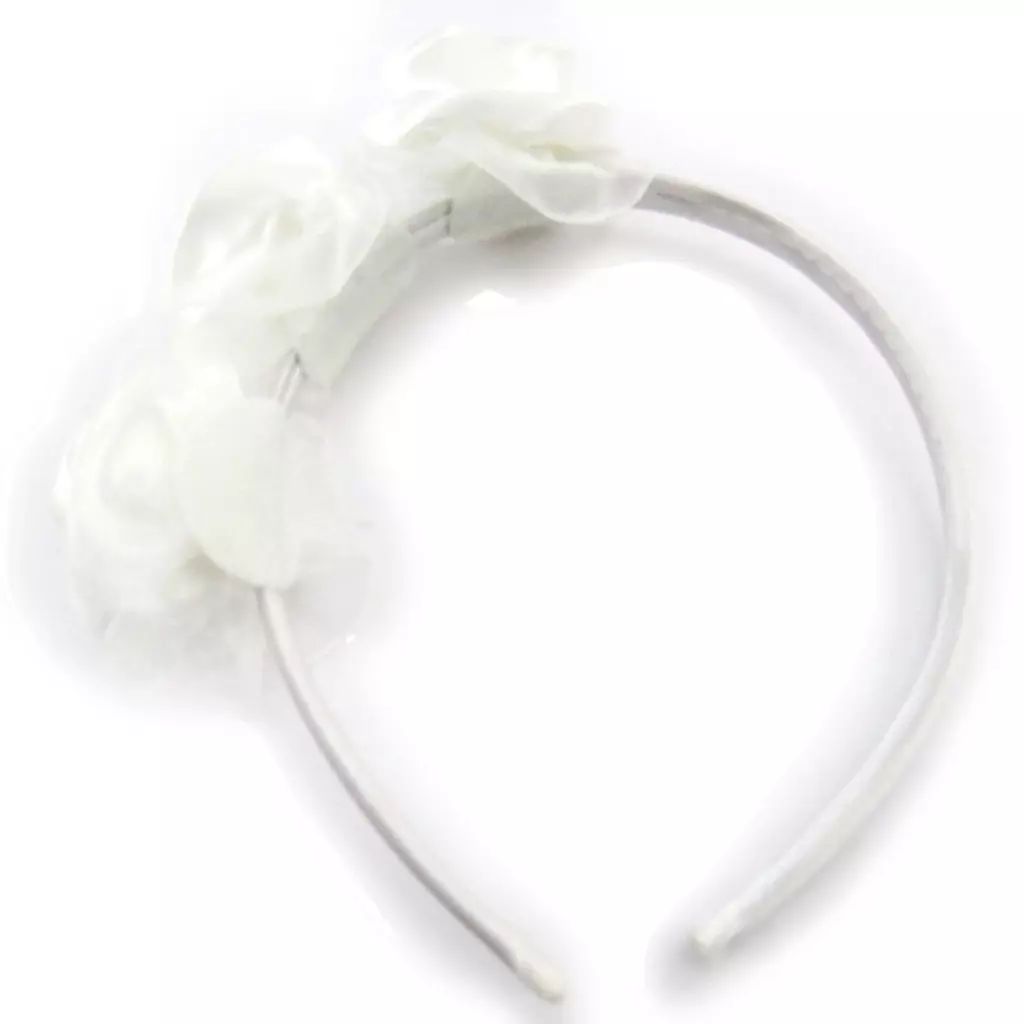 Les Trésors De Lily Serre Tête Créateur 'Pureté' Blanc Satiné 11x3 Cm [J0431]