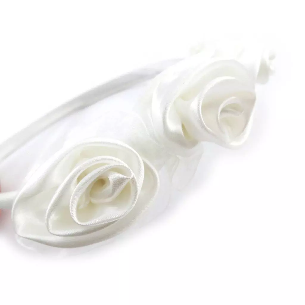 les trésors de lily Serre Tête créateur 'Pureté' blanc satiné 11x3 cm [J0431]