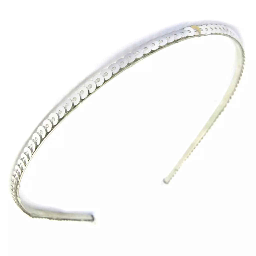 les trésors de lily Serre Tête créateur 'Scarlett' argenté 4 mm [M5621]