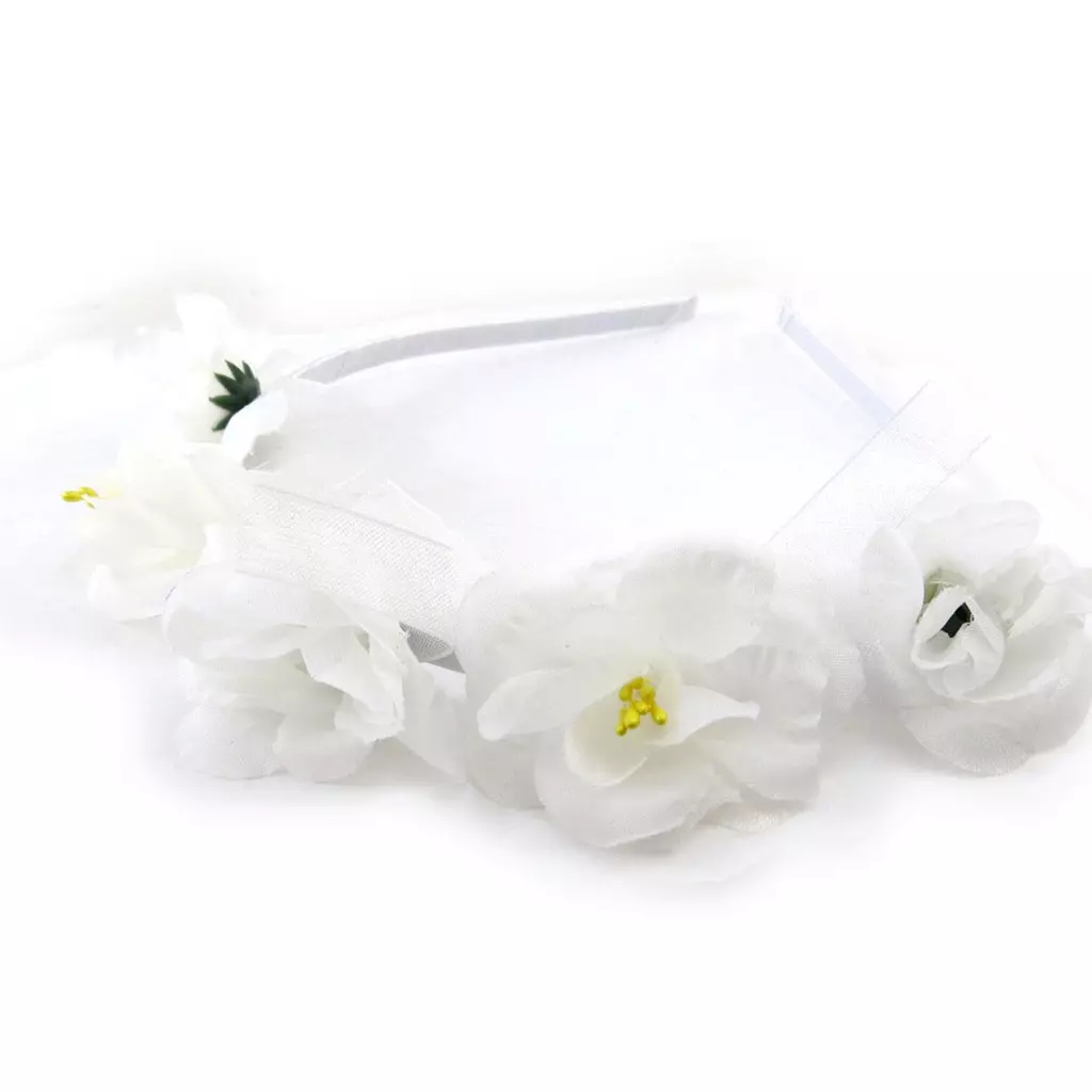 Les Trésors De Lily Serre Tête Créateur 'Scarlett' Blanc 5 Cm [J2013]