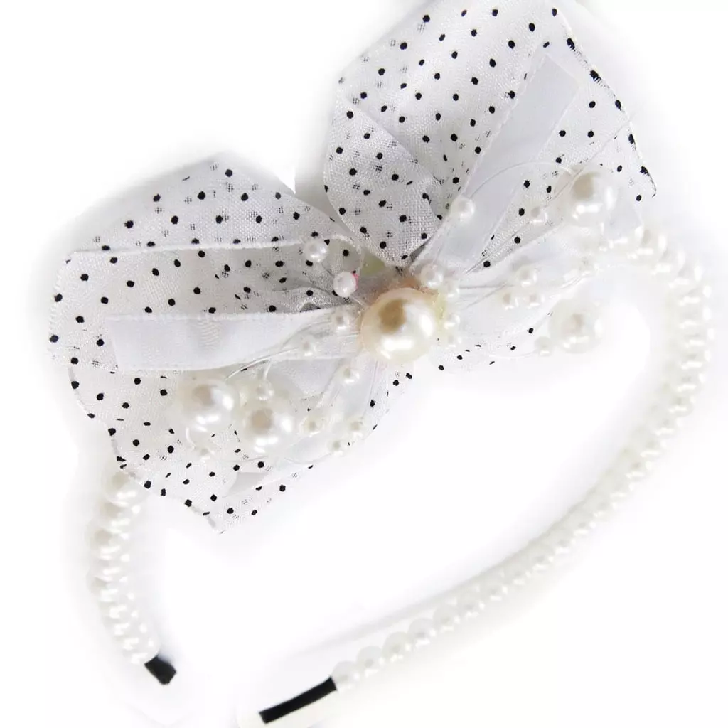 Les Trésors De Lily Serre Tête Créateur 'Scarlett' Blanc 8x4 Cm [J0429]
