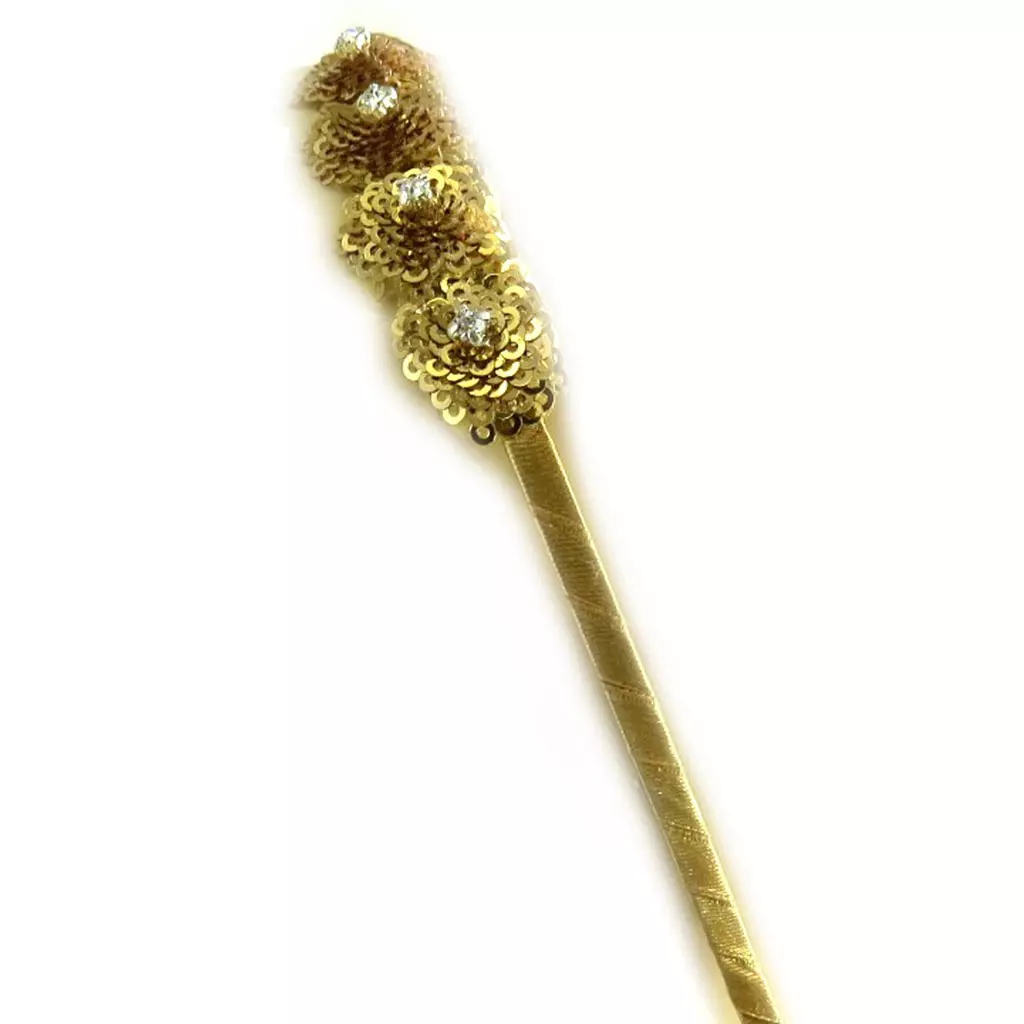 Les Trésors De Lily Serre Tête Créateur 'Scarlett' Doré 70x20 Mm [M1847]