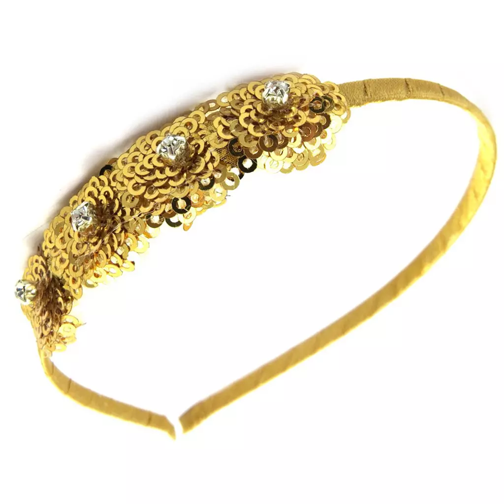 les trésors de lily Serre Tête créateur 'Scarlett' doré 70x20 mm [M1847]