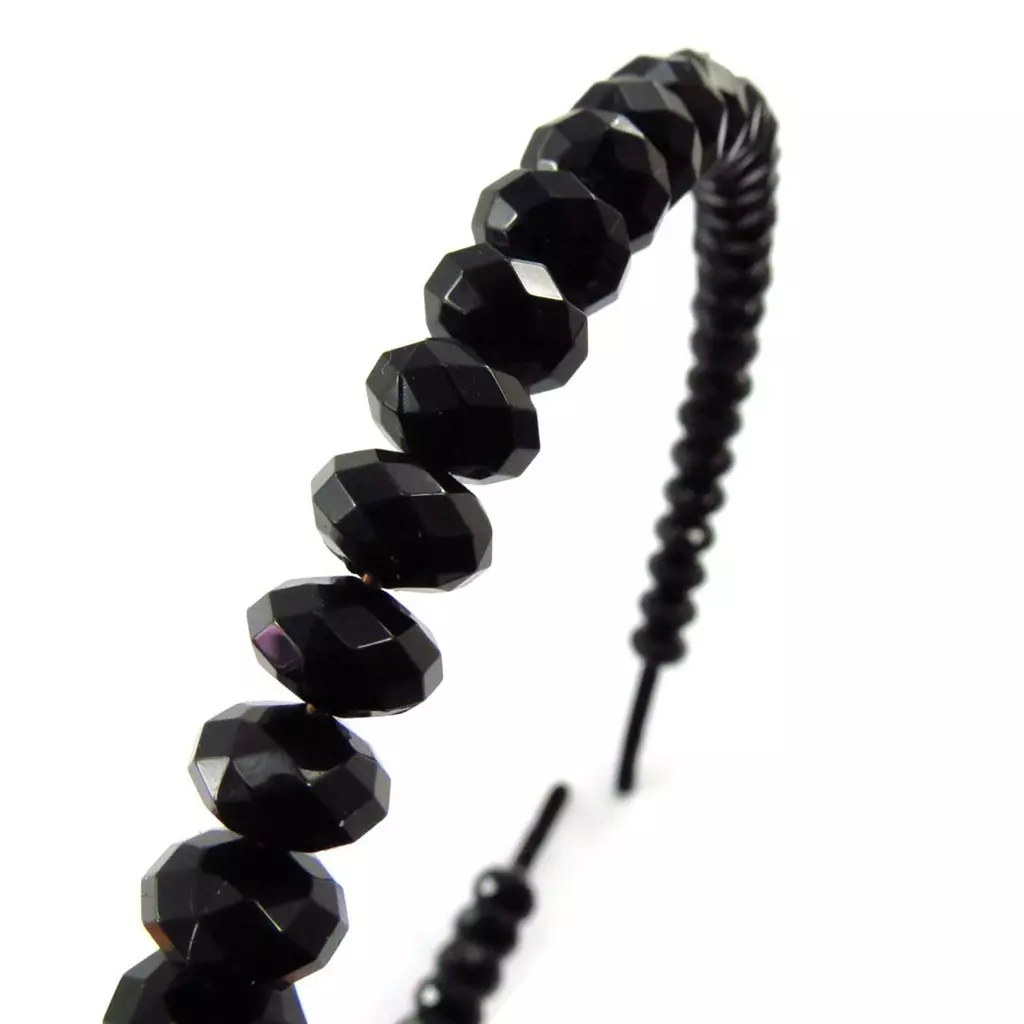 les trésors de lily Serre Tête créateur 'Scarlett' noir 10 mm [J5775]