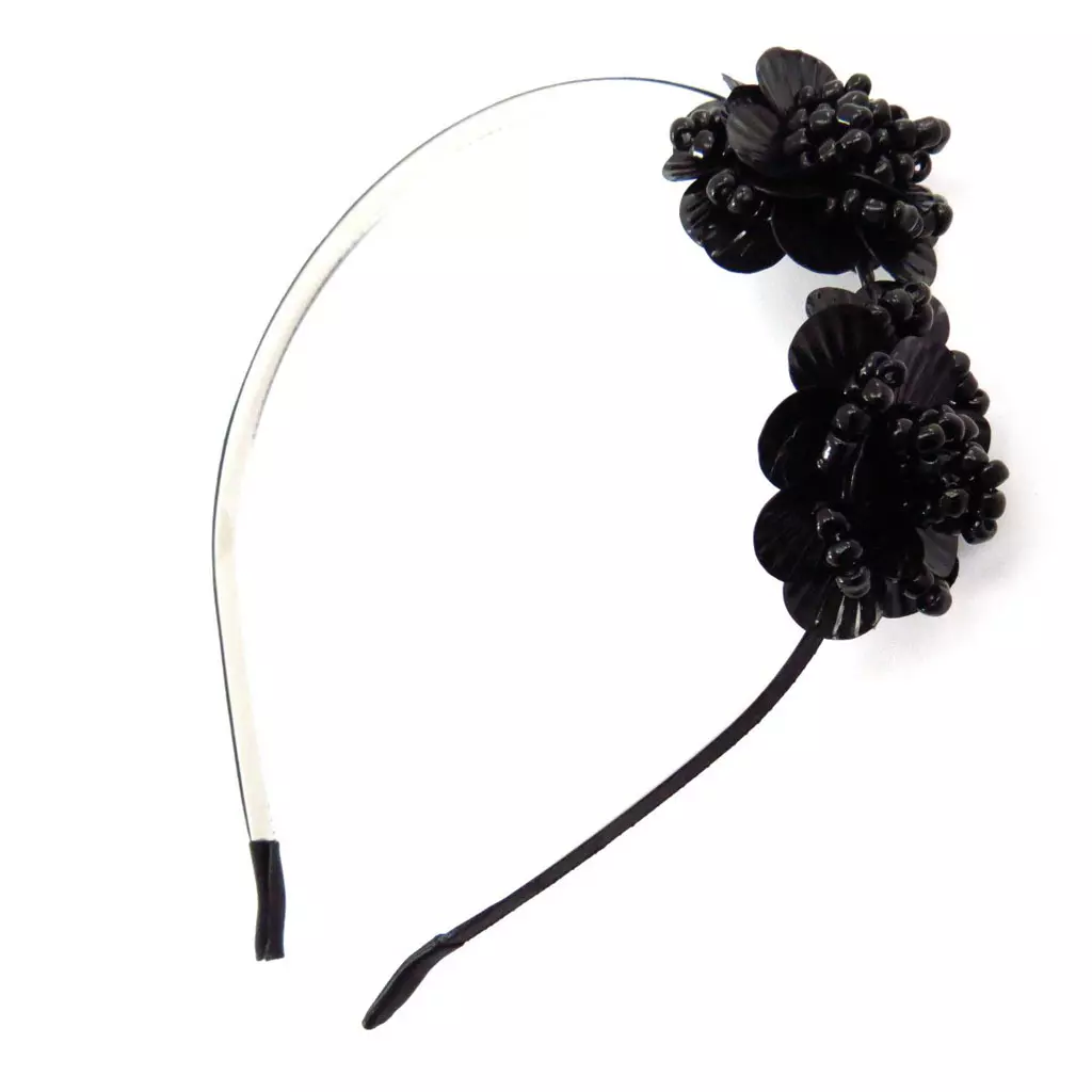 Les Trésors De Lily Serre Tête Créateur 'Scarlett' Noir 3 Cm [J5729]
