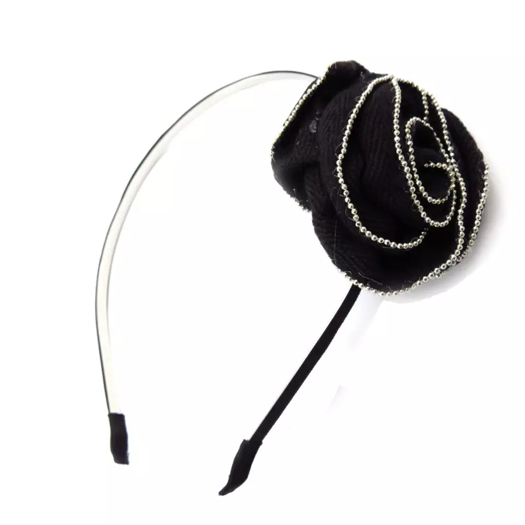 les trésors de lily Serre Tête créateur 'Scarlett' noir 7 cm [J5772]
