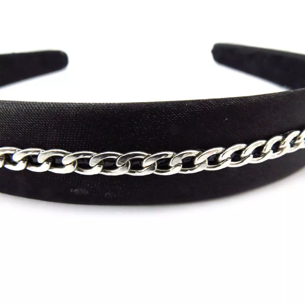 Les Trésors De Lily Serre Tête Créateur 'Scarlett' Noir Argenté 20 Mm [J5758]