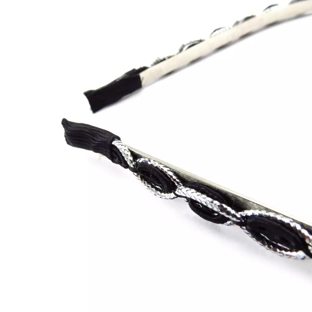 Les Trésors De Lily Serre Tête Créateur 'Scarlett' Noir Argenté 8 Mm [J5769]