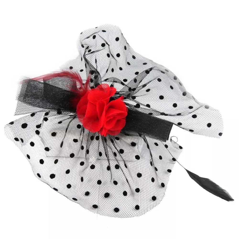 Les Trésors De Lily Serre Tête Créateur 'Scarlett' Noir Rouge 19x24 Cm [L6387]