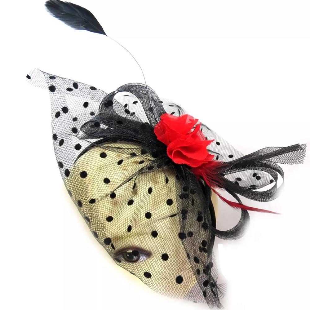 Les Trésors De Lily Serre Tête Créateur 'Scarlett' Noir Rouge 19x24 Cm [L6387]