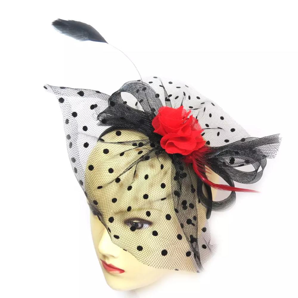 les trésors de lily Serre Tête créateur 'Scarlett' noir rouge 19x24 cm [L6387]