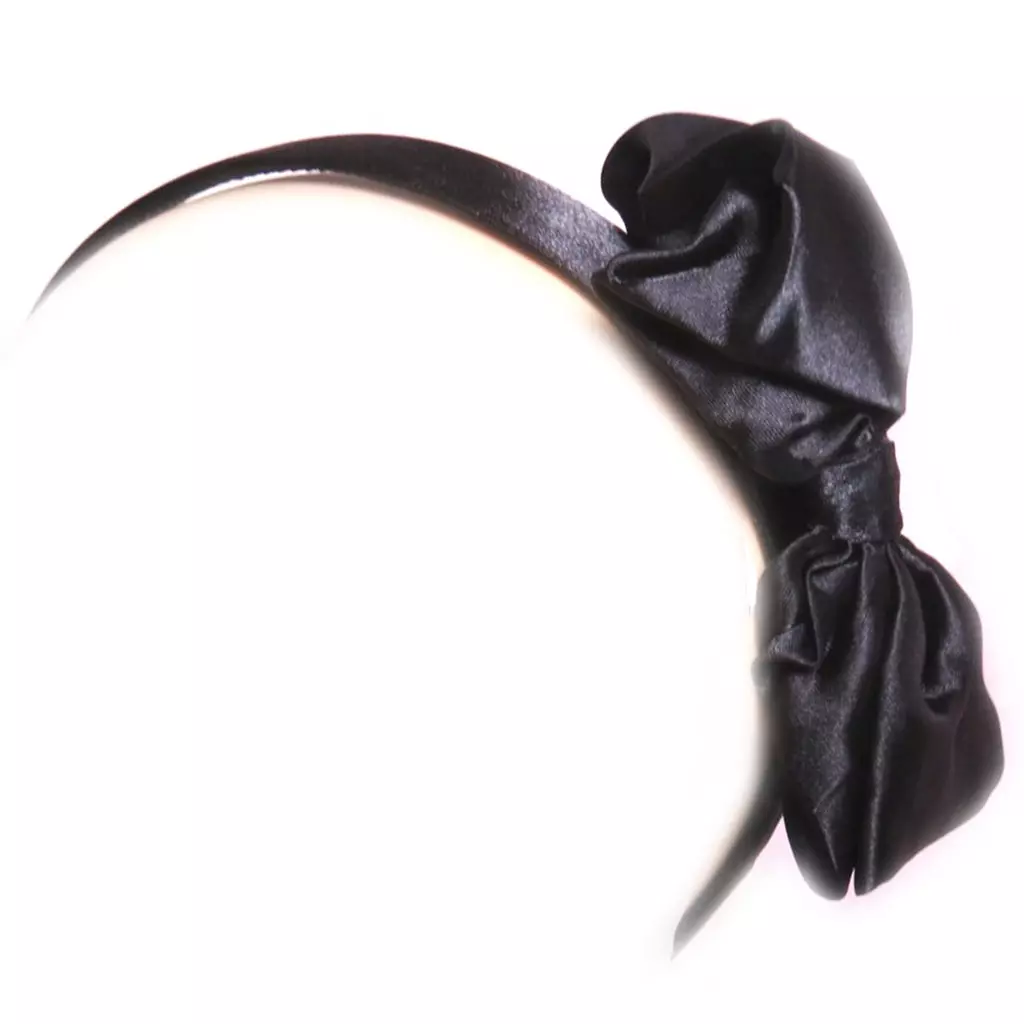 Les Trésors De Lily Serre Tête Créateur 'Scarlett' Noir Satiné 12x6 Cm [L6392]