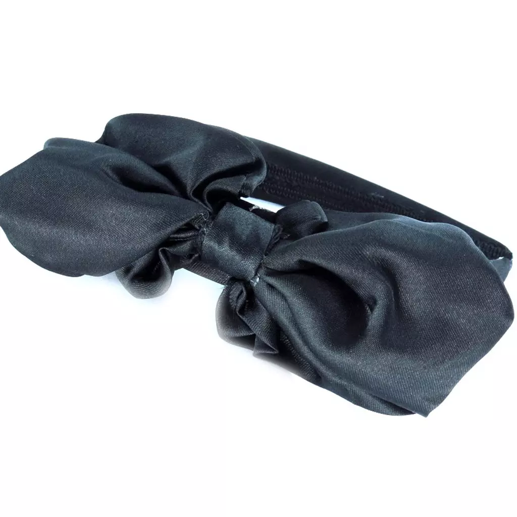 Les Trésors De Lily Serre Tête Créateur 'Scarlett' Noir Satiné 12x6 Cm [L6392]
