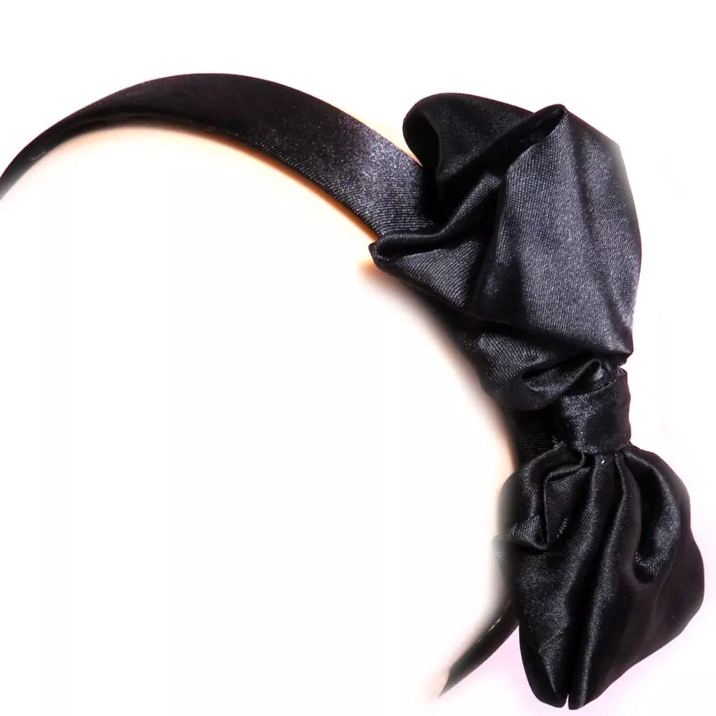 les trésors de lily Serre Tête créateur 'Scarlett' noir satiné 12x6 cm [L6392]