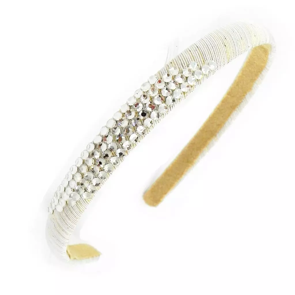 Les Trésors De Lily Serre Tête Créateur 'Sissi' Beige Cristal 13 Mm [H7604]