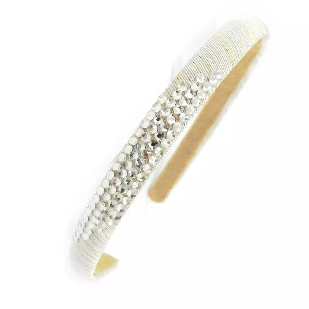 Les Trésors De Lily Serre Tête Créateur 'Sissi' Beige Cristal 13 Mm [H7604]