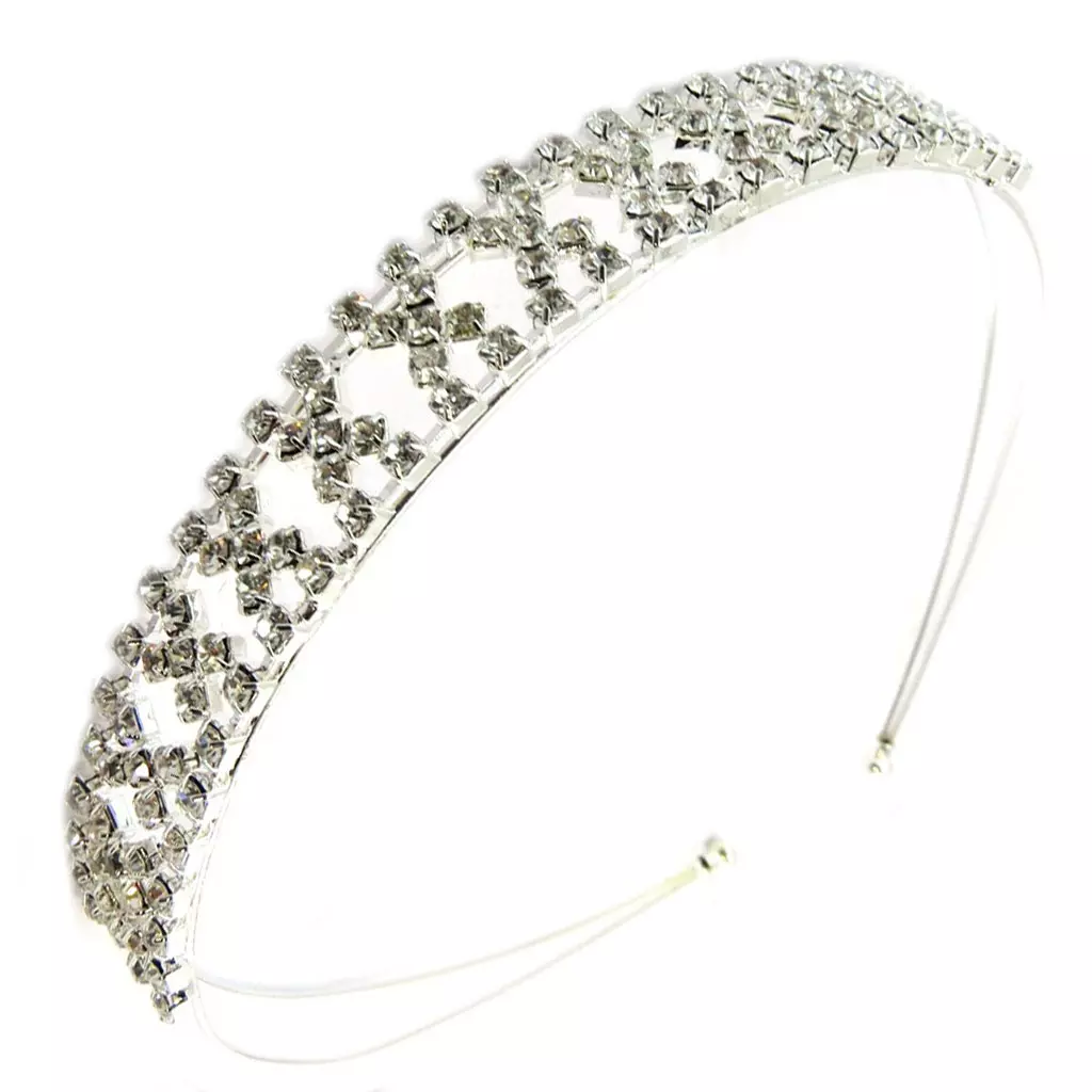 Les Trésors De Lily Serre Tête Créateur 'Sissi' Blanc Argenté 15 Mm [P4765]