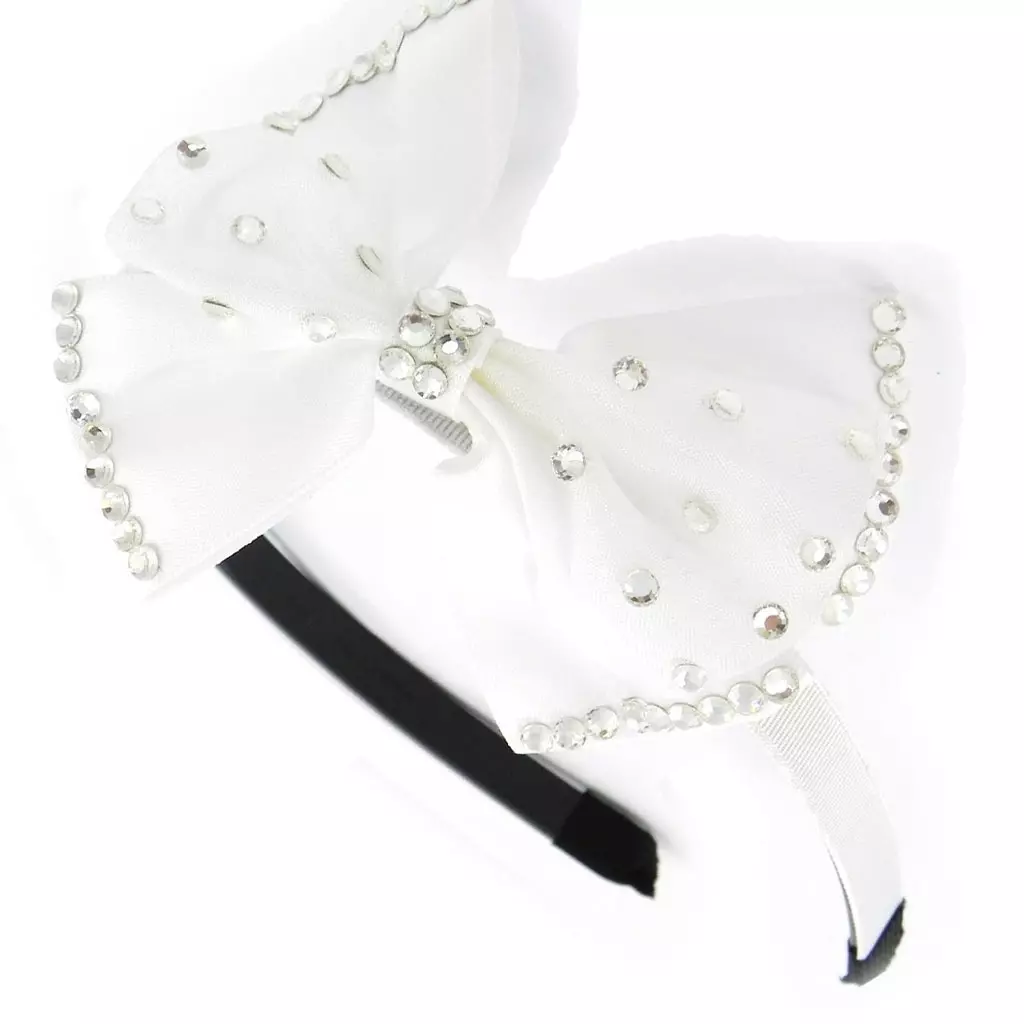 Les Trésors De Lily Serre Tête Créateur 'Sissi' Blanc Cristal 75x90 Mm [H7594]