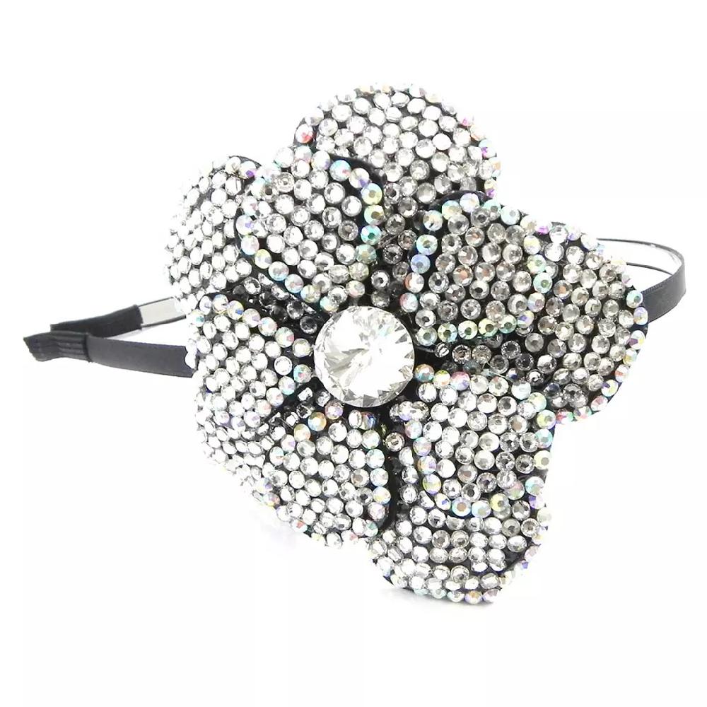 Les Trésors De Lily Serre Tête Créateur 'Sissi' Blanc Cristal 9 Cm [I3816]
