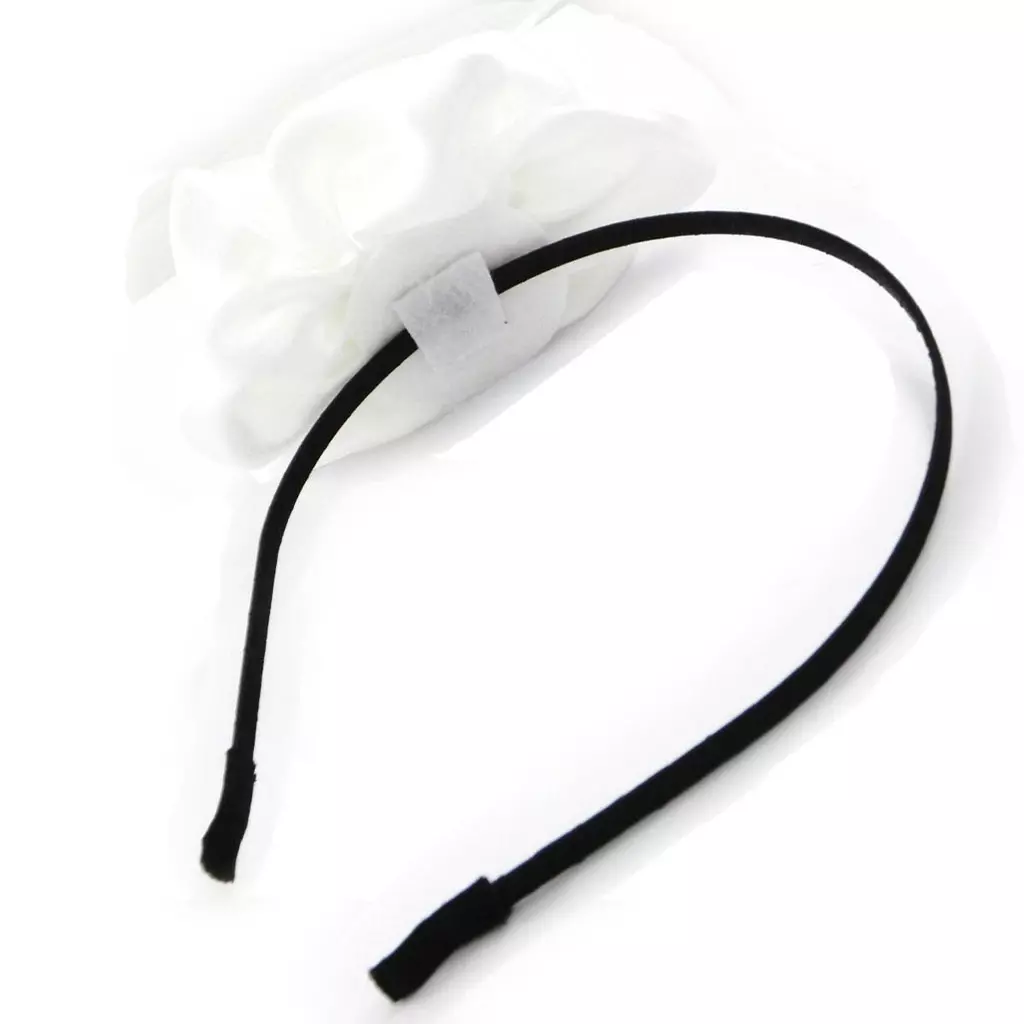 Les Trésors De Lily Serre Tête Créateur 'Sissi' Blanc Satiné 11 Cm [H7616]