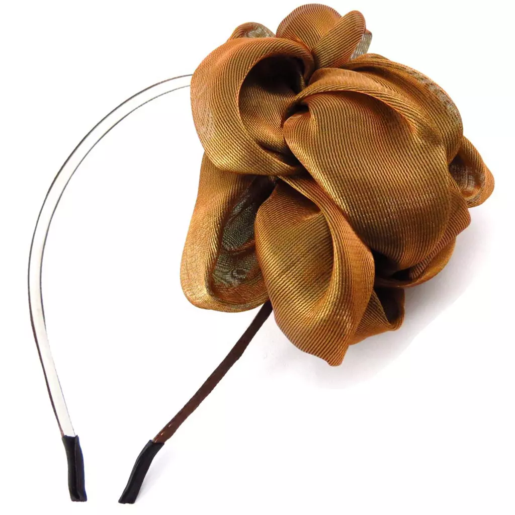 Les Trésors De Lily Serre Tête Créateur 'Sissi' Marron Satiné 10 Cm [J5765]