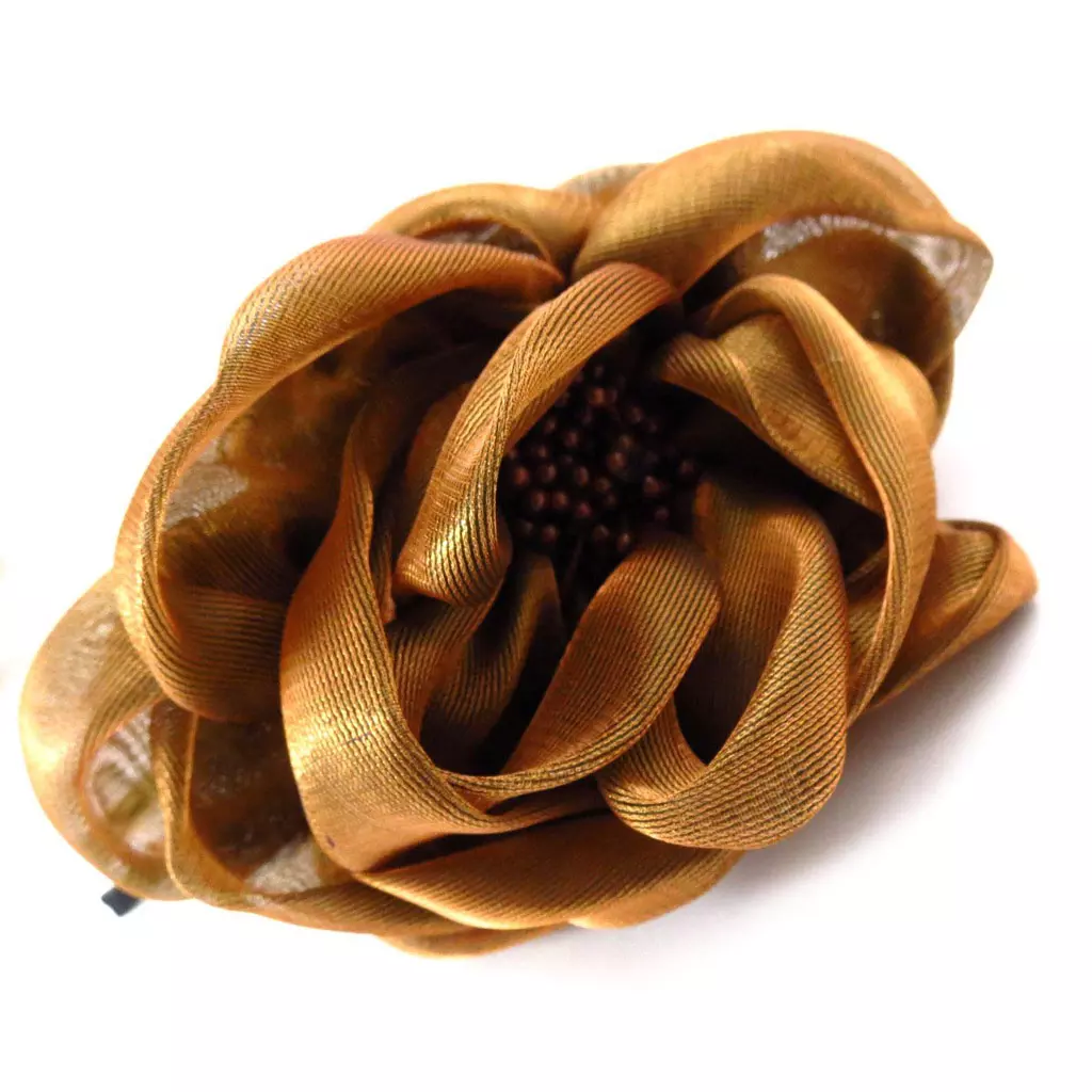 les trésors de lily Serre Tête créateur 'Sissi' marron satiné 10 cm [J5765]