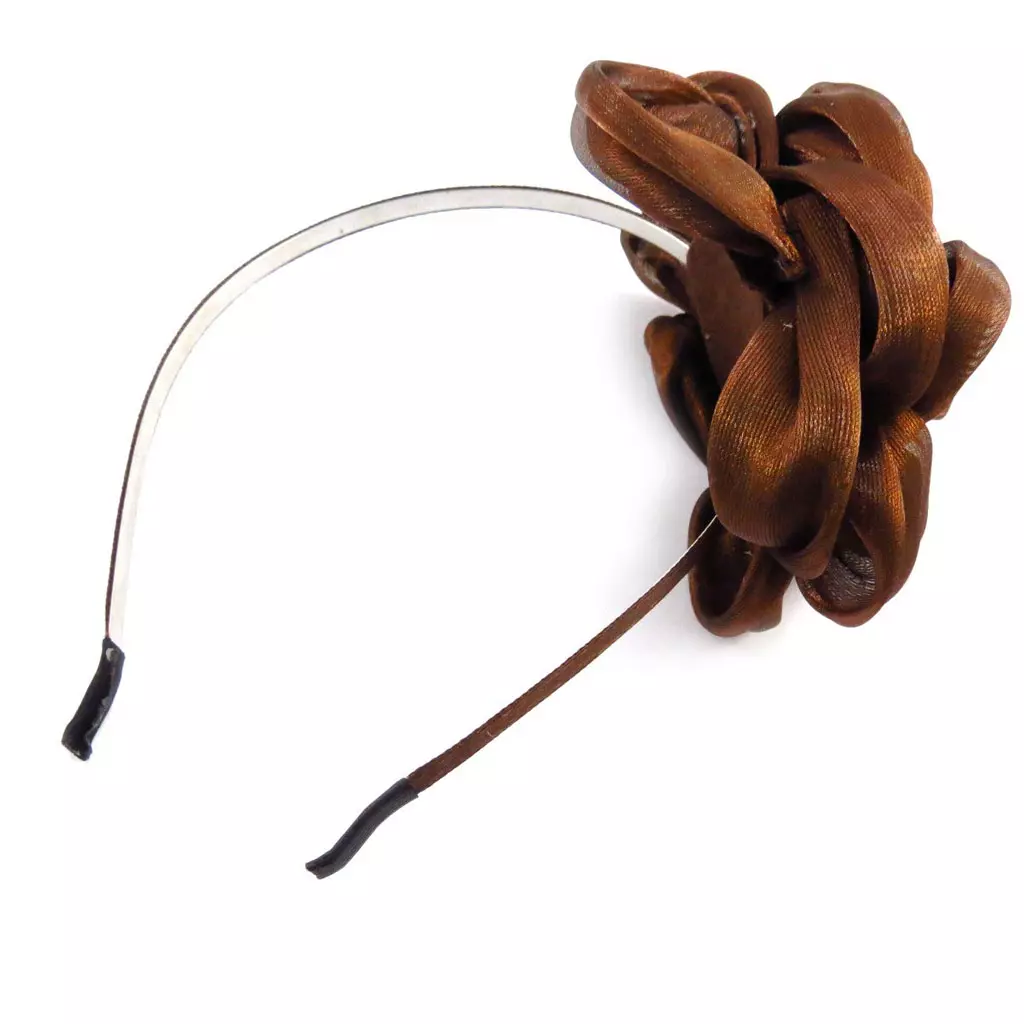 Les Trésors De Lily Serre Tête Créateur 'Sissi' Marron Satiné 10 Cm [J5781]