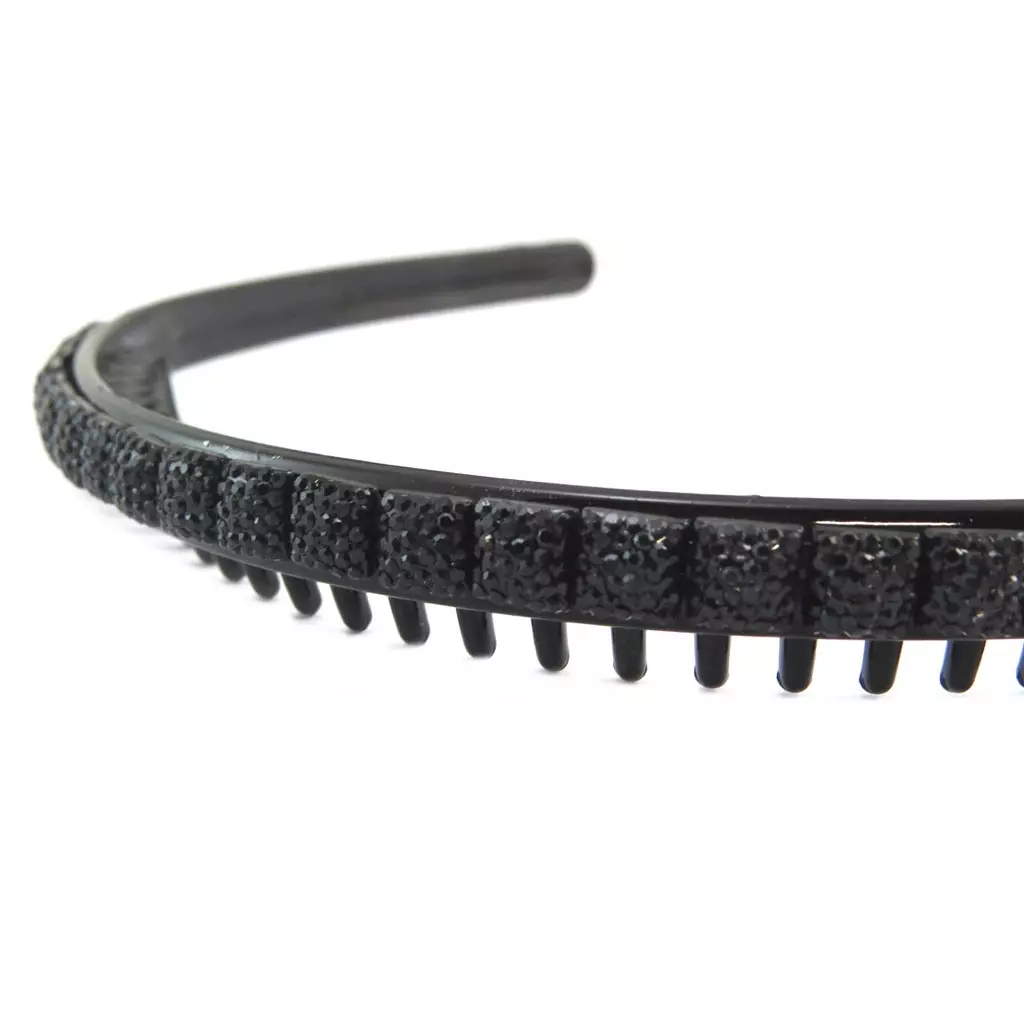 Les Trésors De Lily Serre Tête Créateur 'Sissi' Noir 9 Mm 6x6 Mm [P6329]