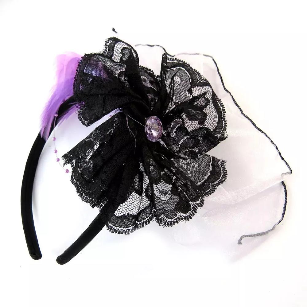les trésors de lily Serre Tête créateur 'Sissi' violet noir motif 11x14 cm [H0296]