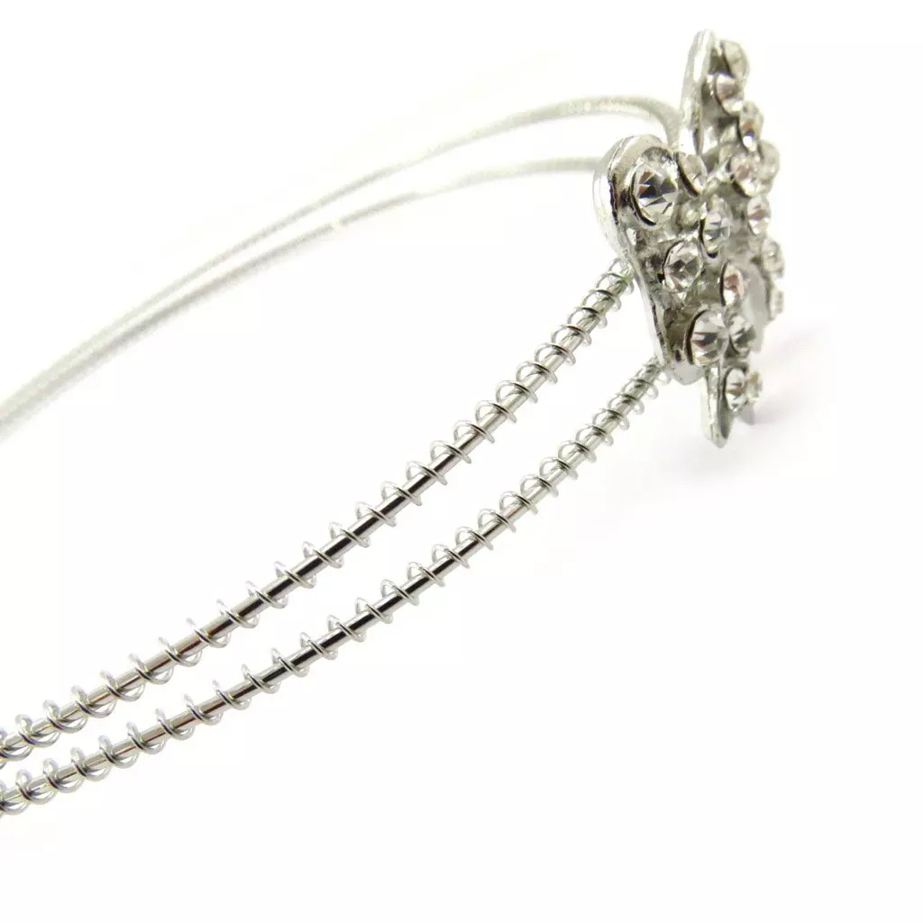 Les Trésors De Lily Serre Tête 'Cristal' Blanc 3x3 Cm (nœud Romantique) [J5725]