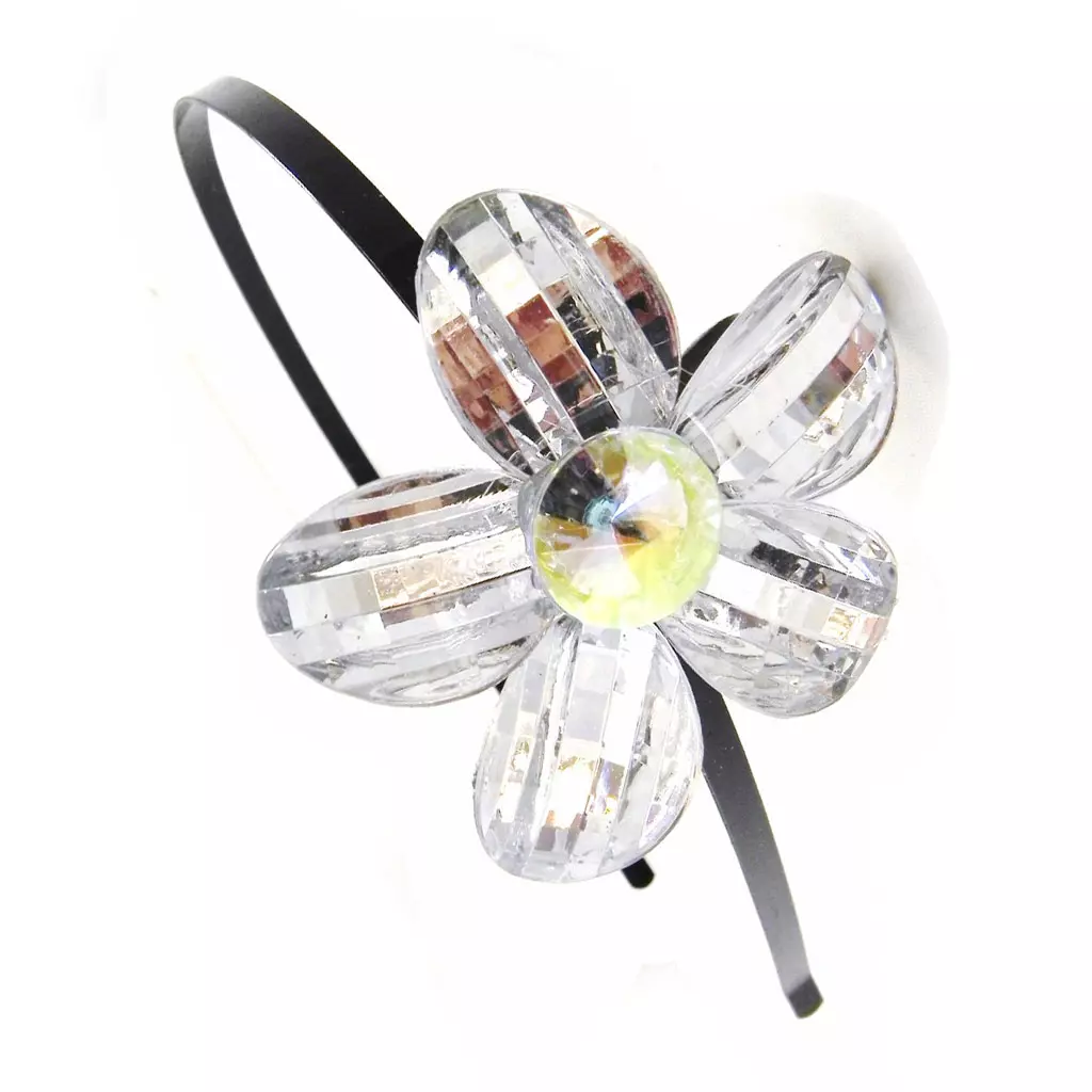 les trésors de lily Serre Tête 'Cristal' blanc 6 cm [I4053]