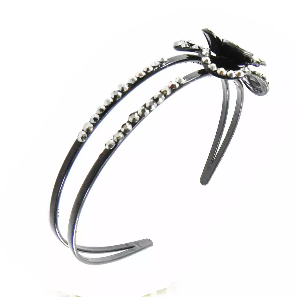 Les Trésors De Lily Serre Tête 'Cristal' Gris 5x3 Cm [I4095]