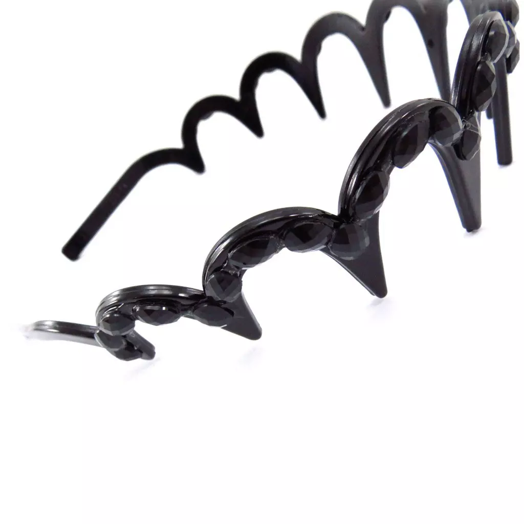 Les Trésors De Lily Serre Tête 'Cristal' Noir 3 Cm [J5747]