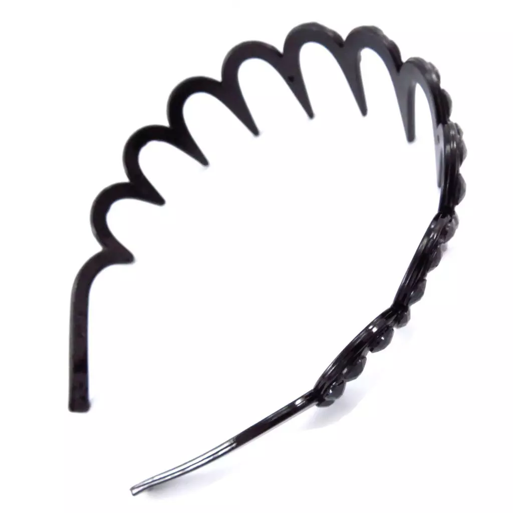 Les Trésors De Lily Serre Tête 'Cristal' Noir 3 Cm [J5747]