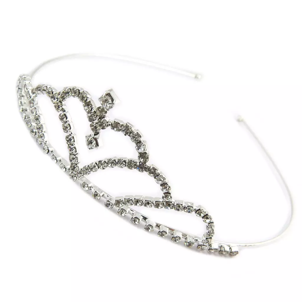 Les Trésors De Lily Serre Tête Diadème 'Sissi' Blanc Argenté 100x30 Mm [P4763]