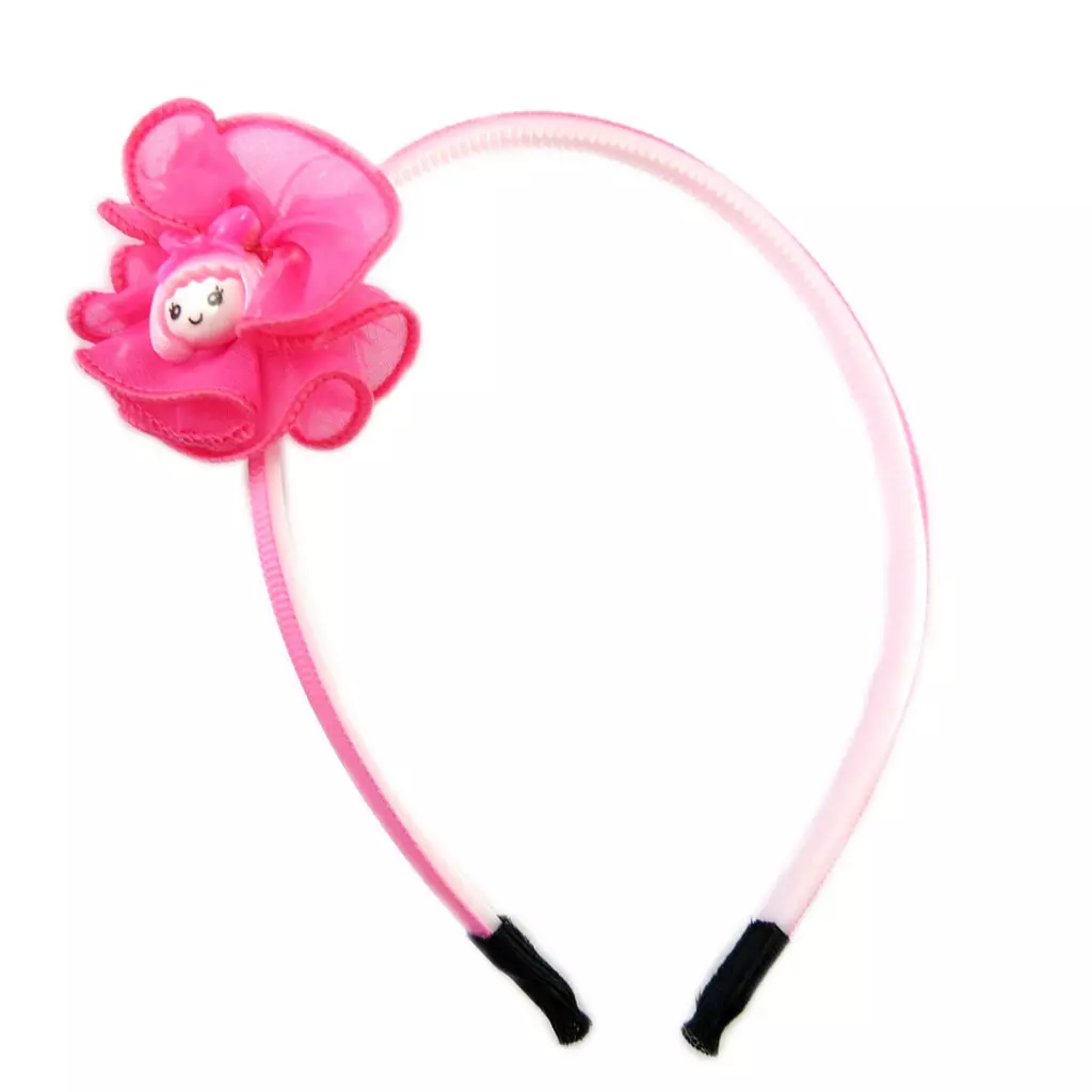 Les Trésors De Lily Serre Tête Enfant 'Scarlett' Rose Fuschia 5 Cm [N7289]