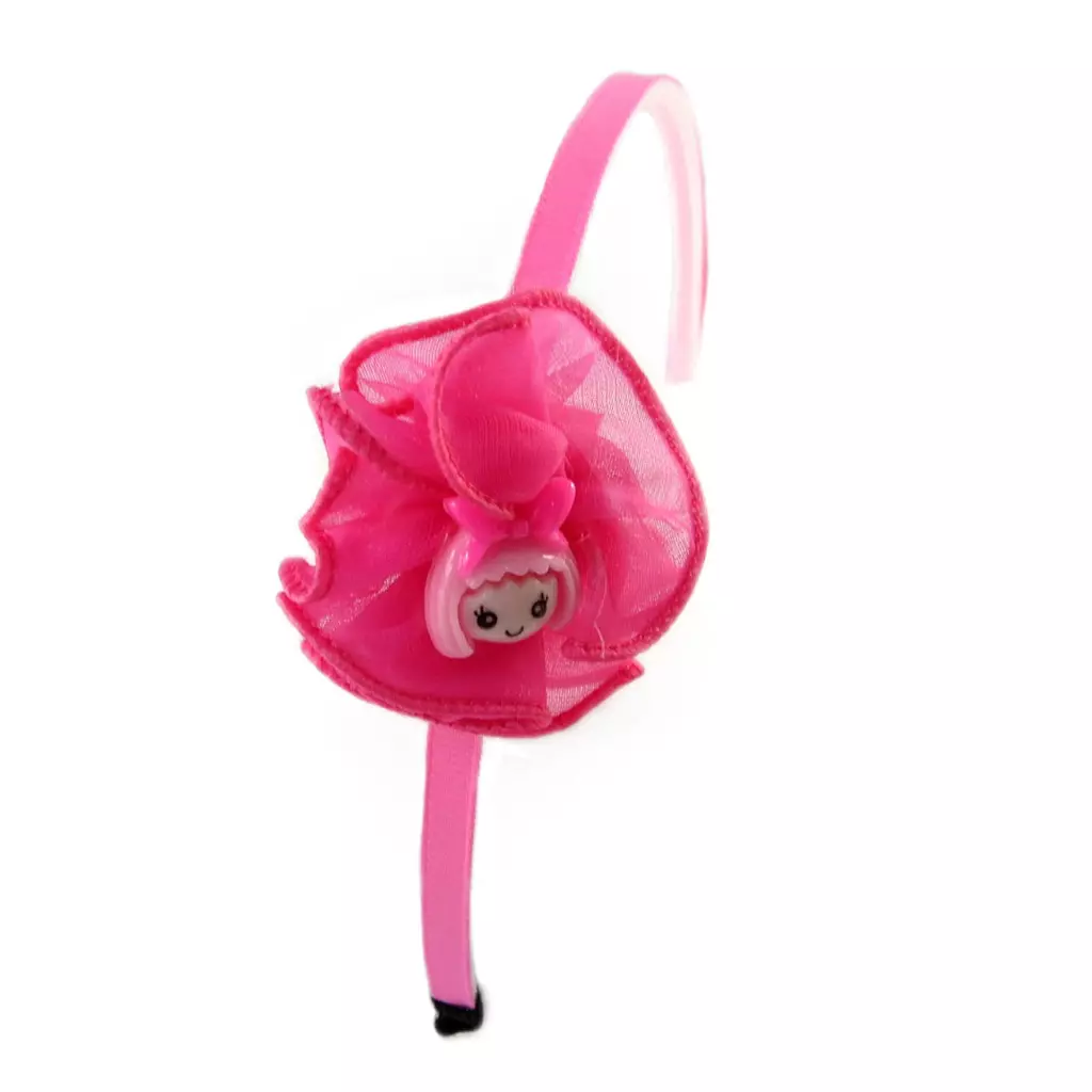 Les Trésors De Lily Serre Tête Enfant 'Scarlett' Rose Fuschia 5 Cm [N7289]