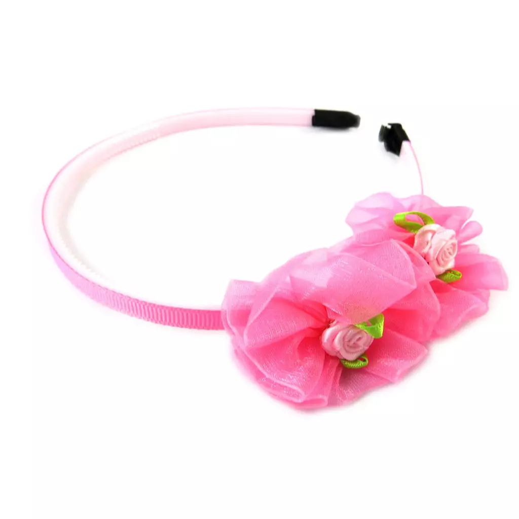 Les Trésors De Lily Serre Tête Enfant 'Scarlett' Rose Fuschia 80x25 Mm [N7287]